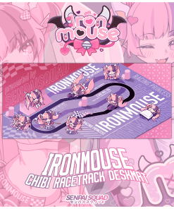 Ironmouse Chibi Racetrack Deskmat