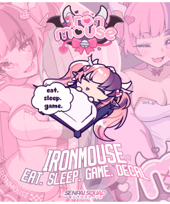 Ironmouse Eat. Sleep. Game Decal